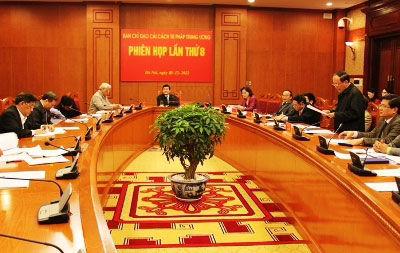 Phiên họp lần thứ 8 Ban Chỉ đạo Cải cách tư pháp Trung ương, Phien hop lan thu 8 Ban Chi dao Cai cach tu phap Trung uong
